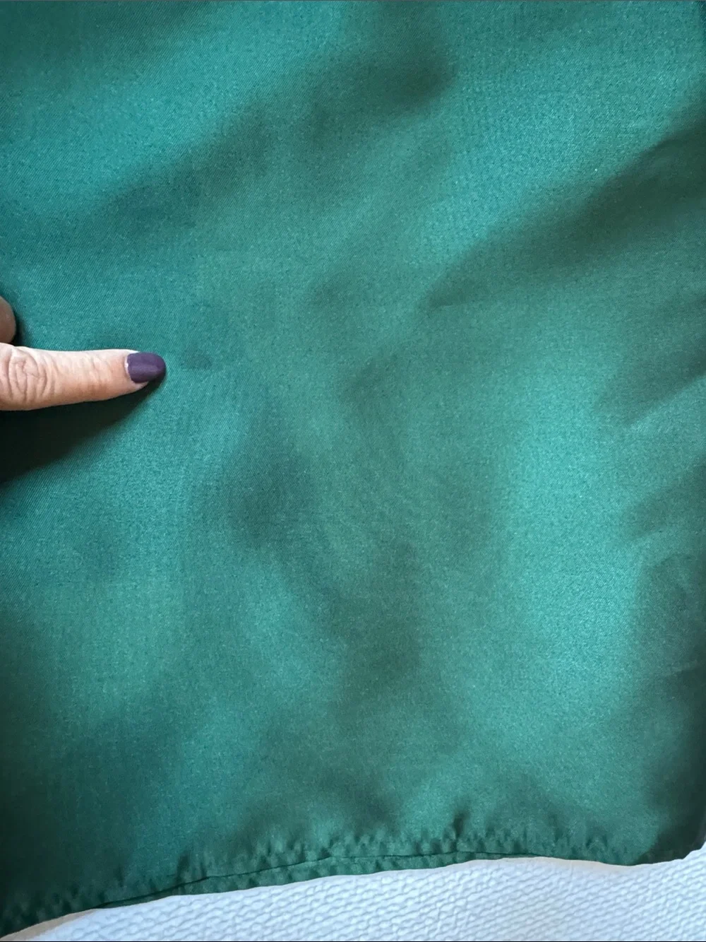 L'ATISTE Emerald Green Satin Midi Skirt Size Small
